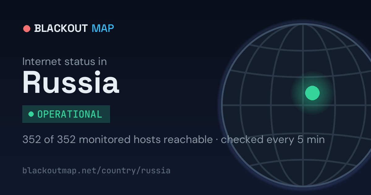 Is the internet down in Russia? Live status | Blackout Map